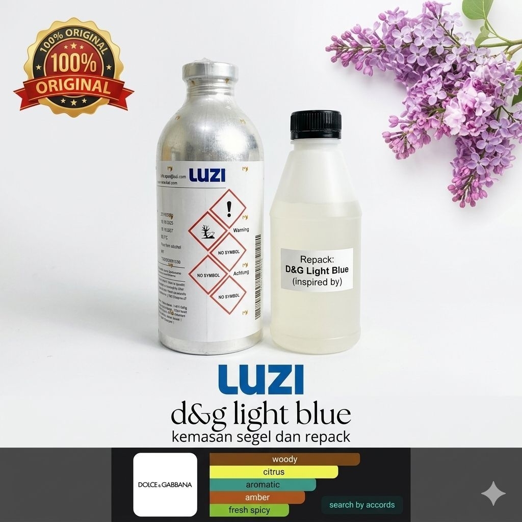 LUZI/D&G LIGHT BLUE/KEMASAN SEGEL REPACK/BIBIT MURNI
