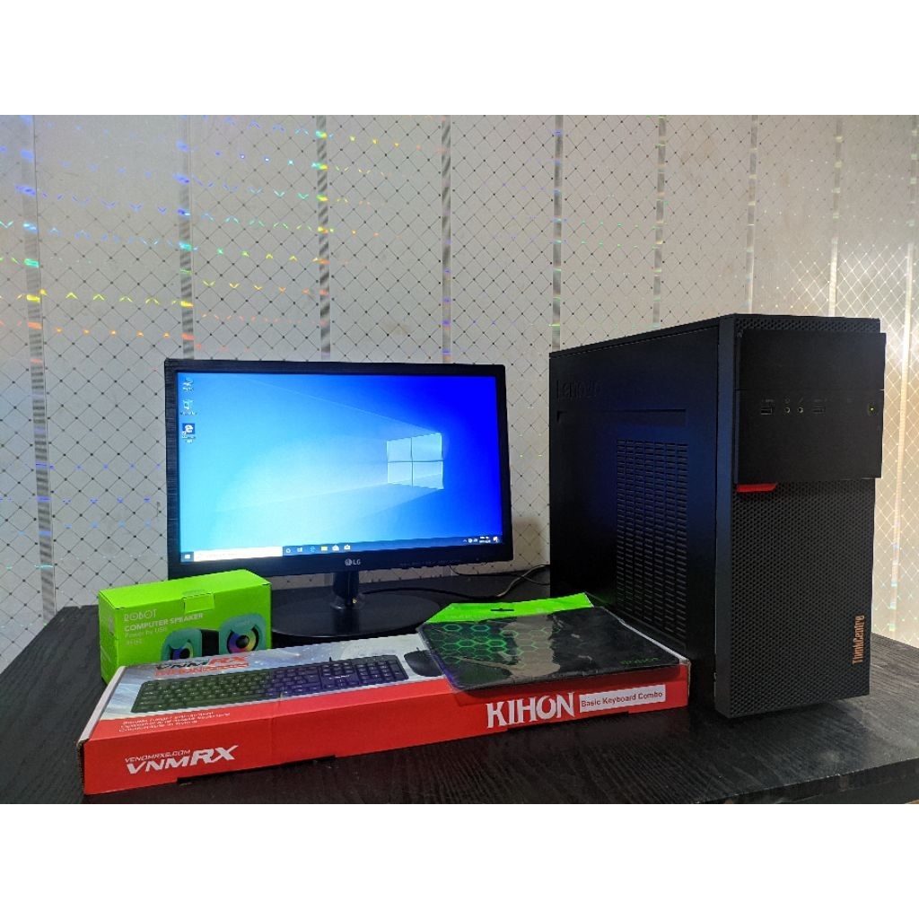 1 SET PC ADMIN, OFFICE, KASIR, LENOVO CORE i3 6100 - MONITOR 19 INCH - RAM 8GB - SSD 128GB BEKAS SIA