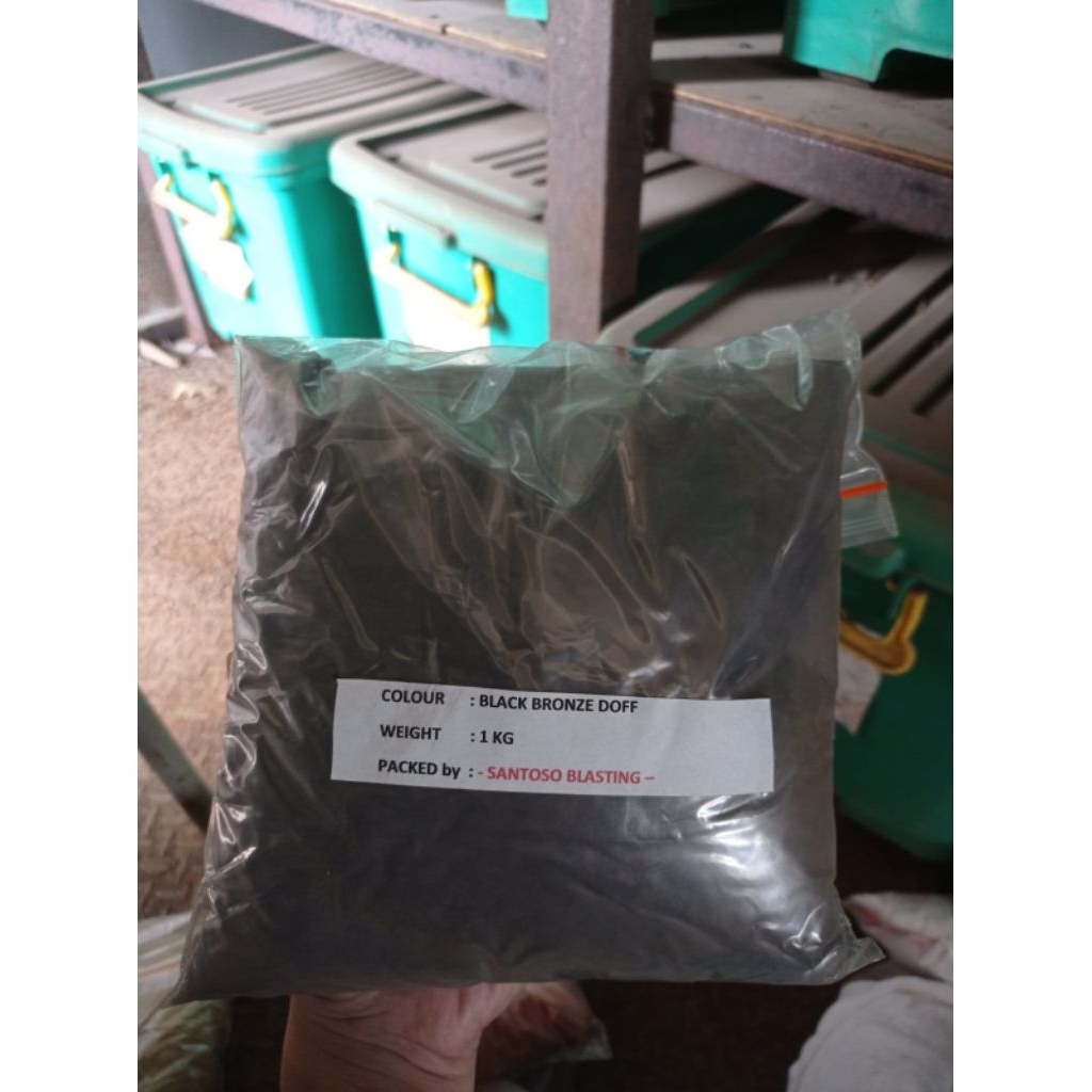 bubuk powder coating black bronze doff