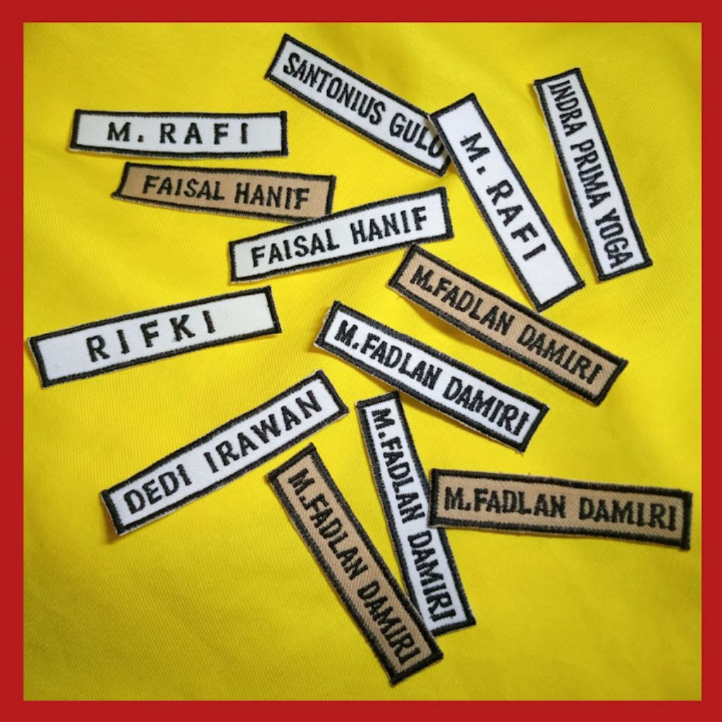 Bordir Name Tag Sekolah PRAMUKA| Name Tag Sekolah | Bordir Nama