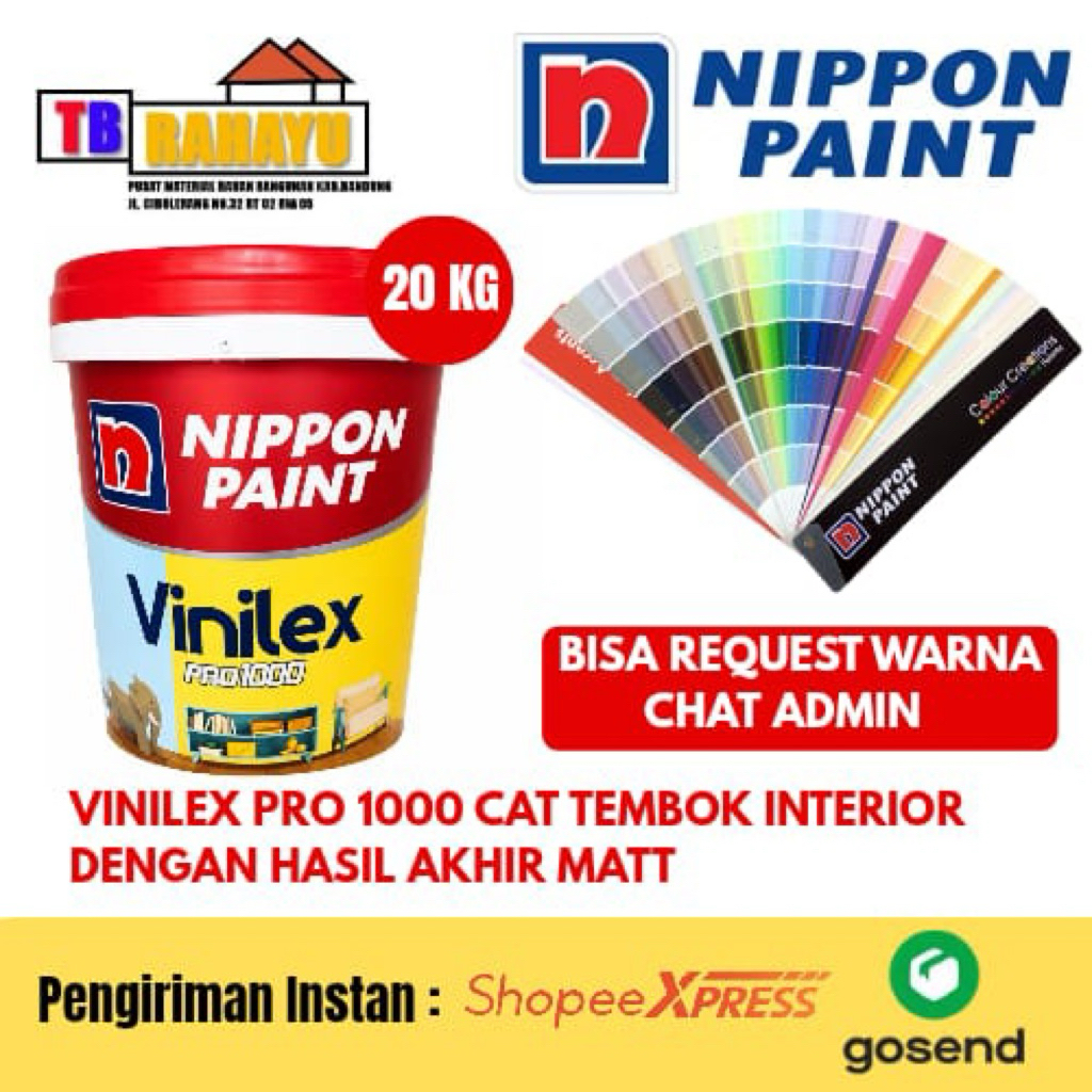 Nippon Paints Vinilex PRO 1000 Tinting - 20 KG, Cat Tembok Vinilex PRO 1000 - 20 KG