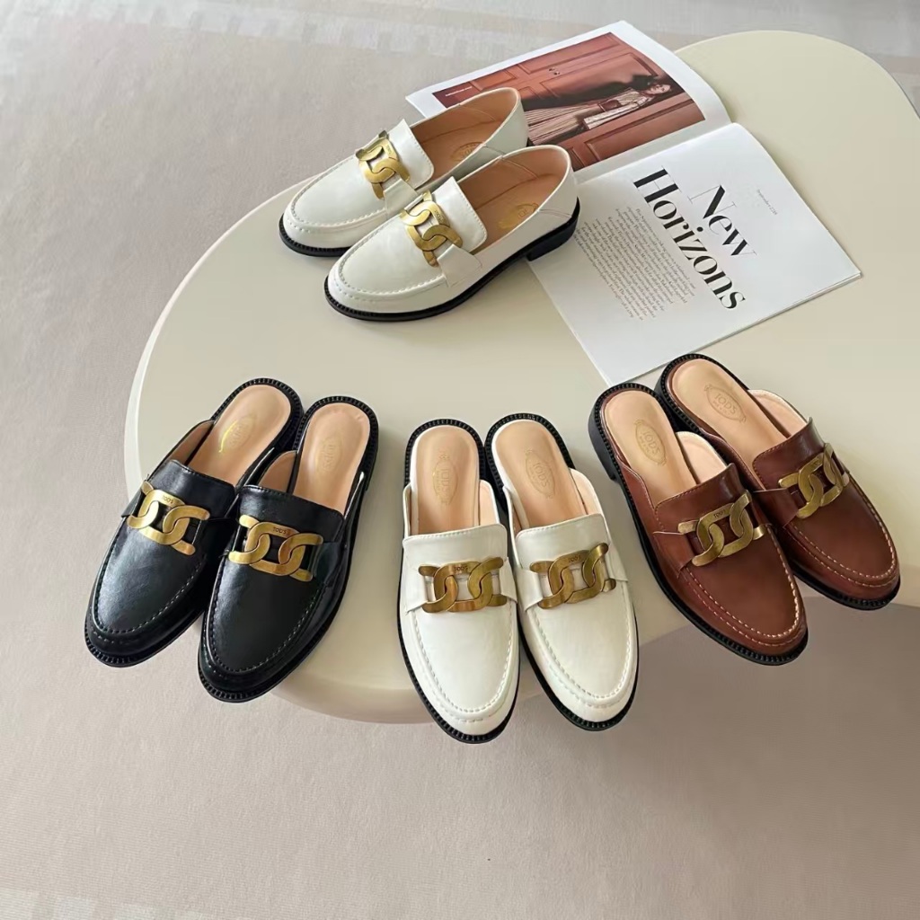 Tods 26P New Chain Buckle Shoes/Slippers  Size: 35-4