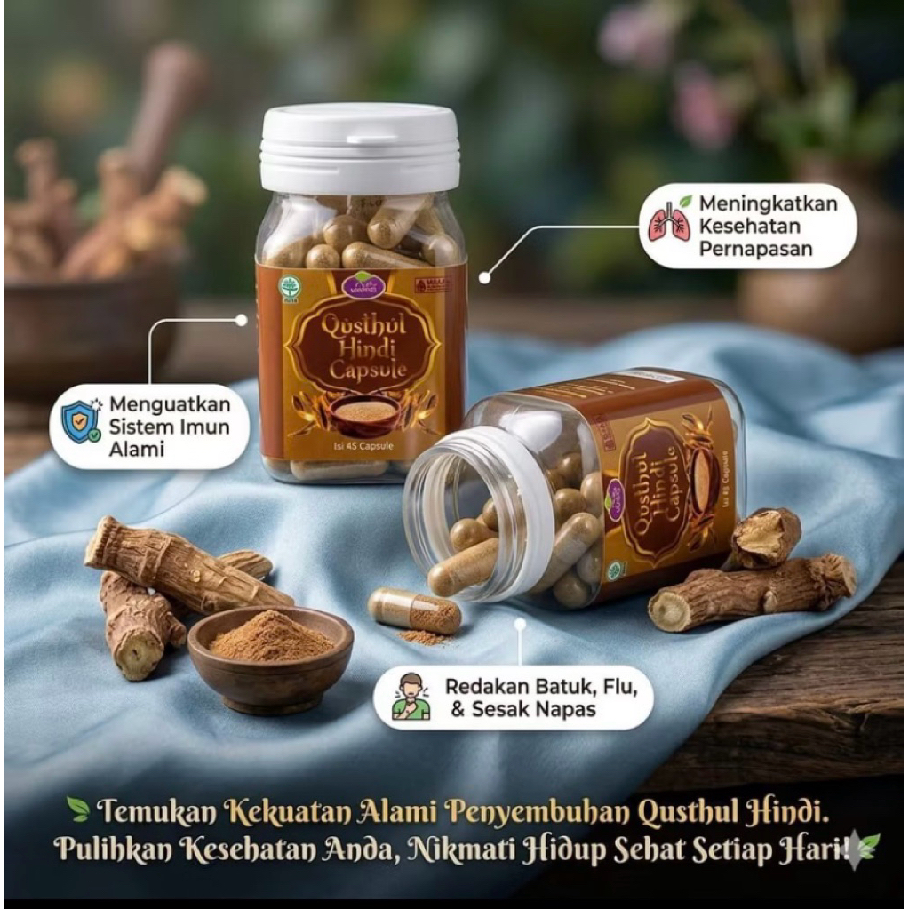 Qusthul Hindi Qis Al Hindi Washfah Original 45 Kapsul