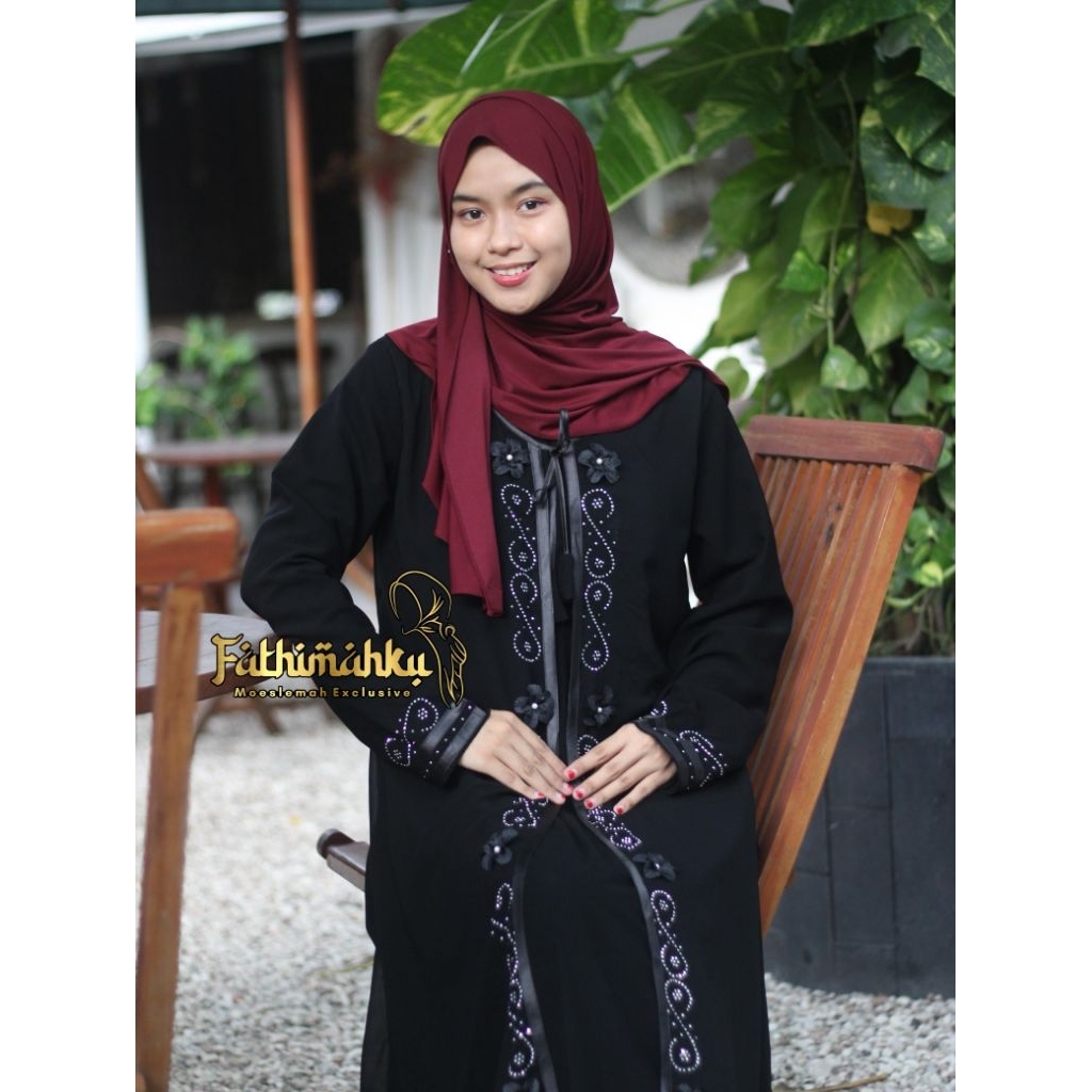 Abaya Best Seller/Gamis Hitam Temboro/Jubah Aurora/Abaya Model Balero