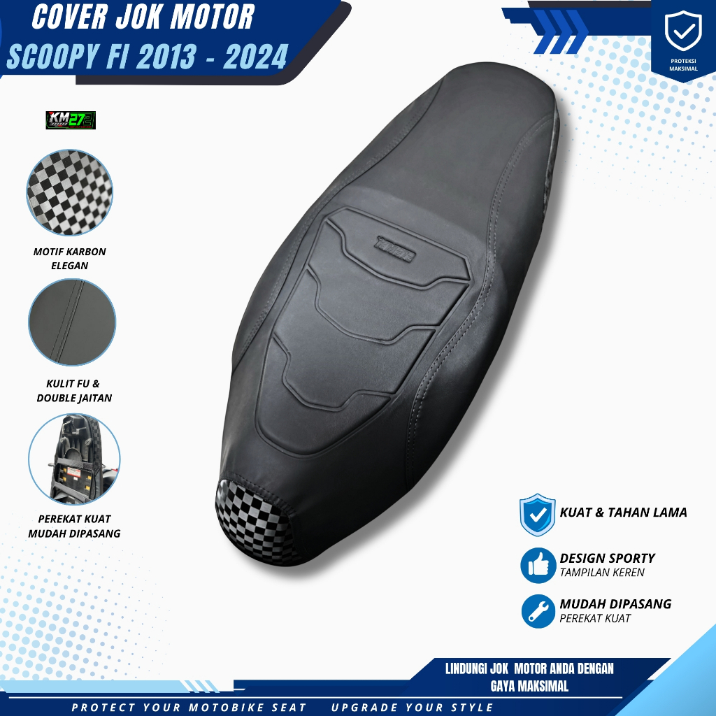KM272 Sarung Jok Motor Scoopy Portable - Cover Jok Motor Scoopy