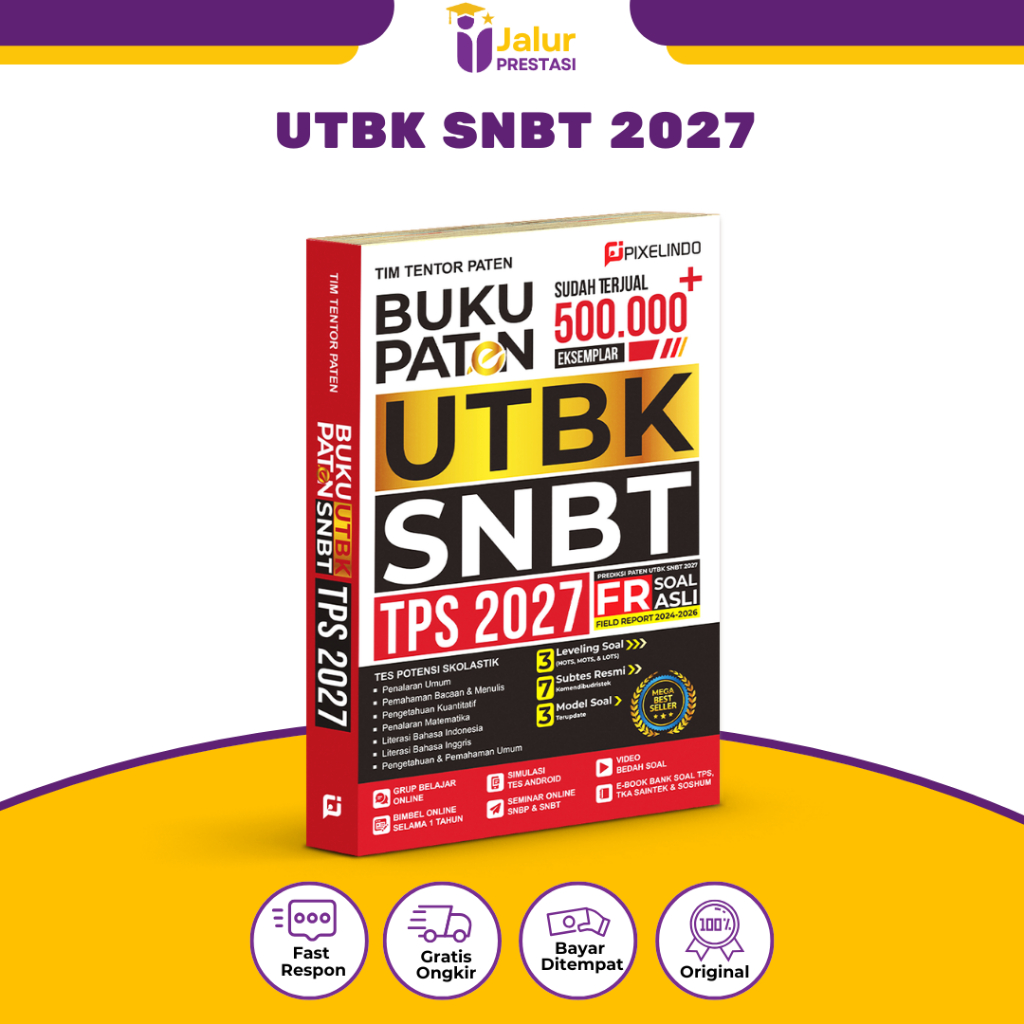 Buku Paten UTBK SNBT TPS 2027 (Update Terbaru) Dilengkapi FR Soal Asli & Bimbel Intensif - Pixelindo