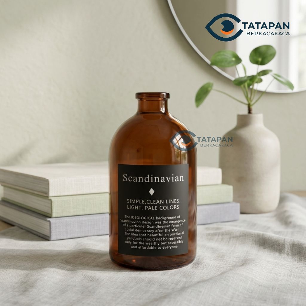 Vas Bunga Botol Kaca Estetik / Vas Botol Kaca Mini