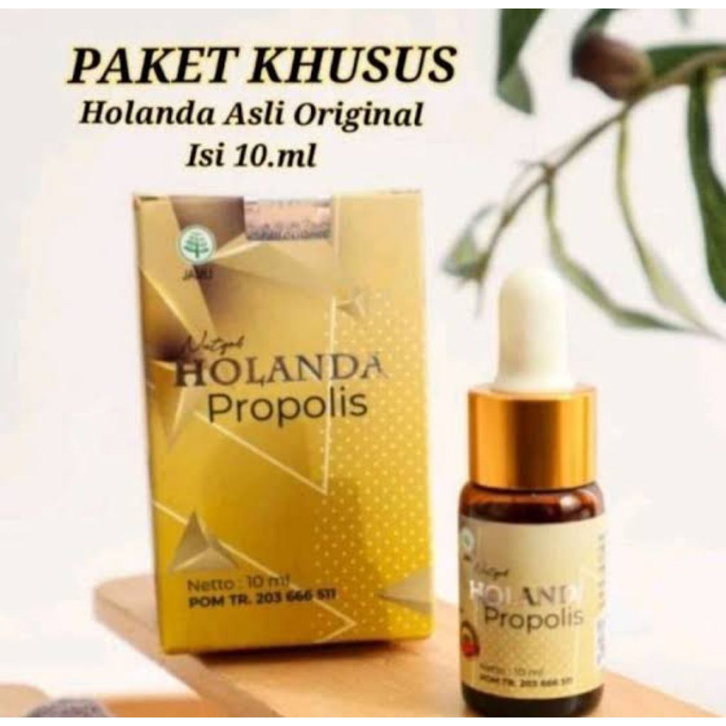 HOLANDA PROPOLIS 10ML Obat Jamu Atasi Hipertensi Diabetes Kolestrol Asli Original Herbal BPOM