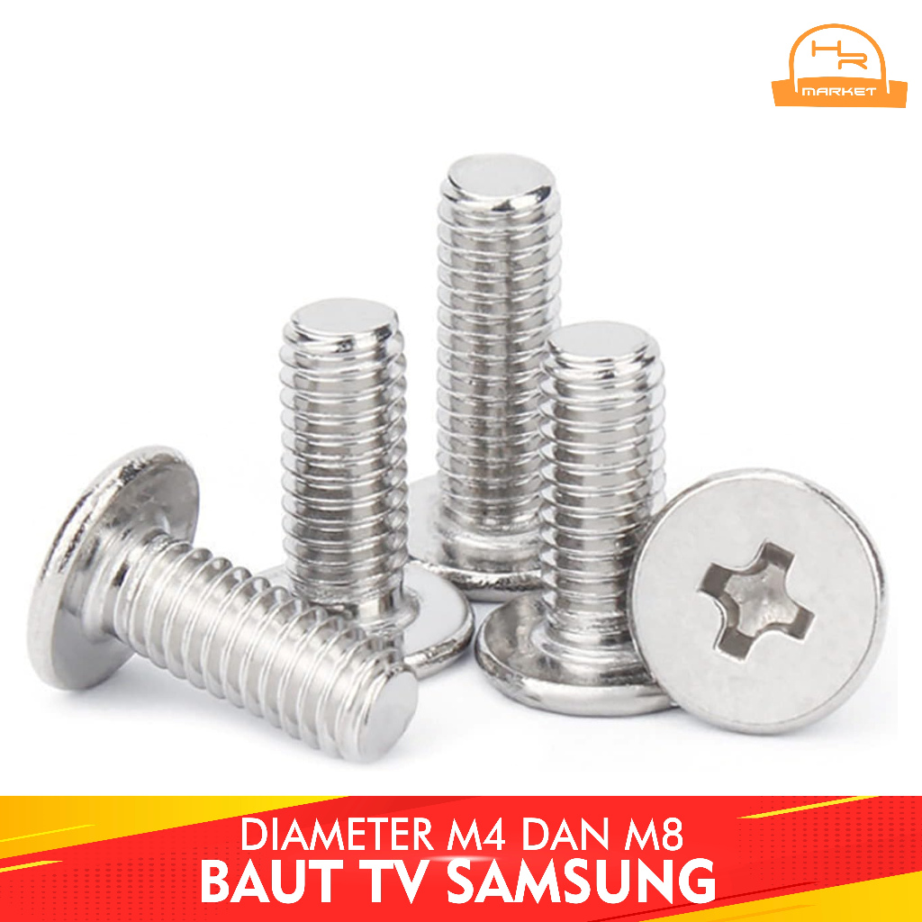 Baut Khusus Samsung Bracket TV LED LCD 55 50 49 43 42 40 32 24 21 17 14 Inch Ukuran M4 Dan M8 HR1 M8