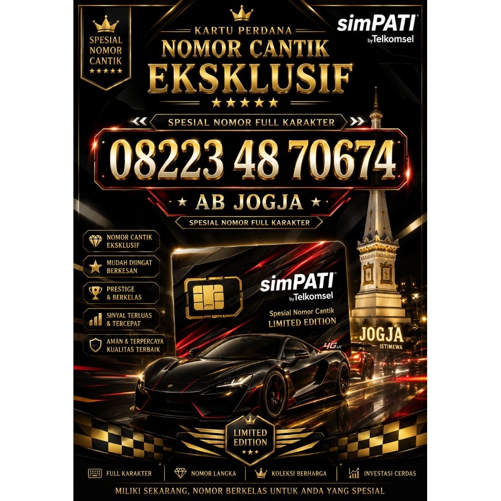 Nomor Cantik Premium Perdana Telkomsel Berkualitas Varian Angka Hoki Numerology dan Berkarakter Spes