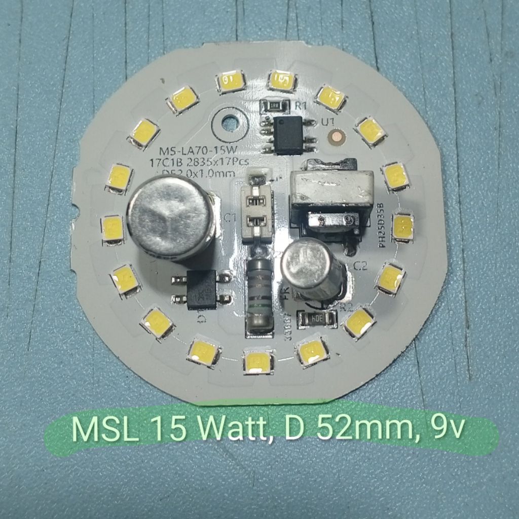 LED ac dob MSL 15 Watt, diameter 52mm, 9 volt