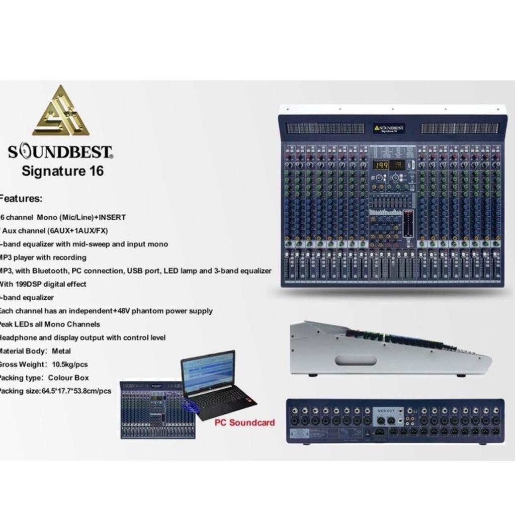 Mixer soundbest SIGNATURE 16 / SIGNATURE16 – original – bluetooh 16 channel