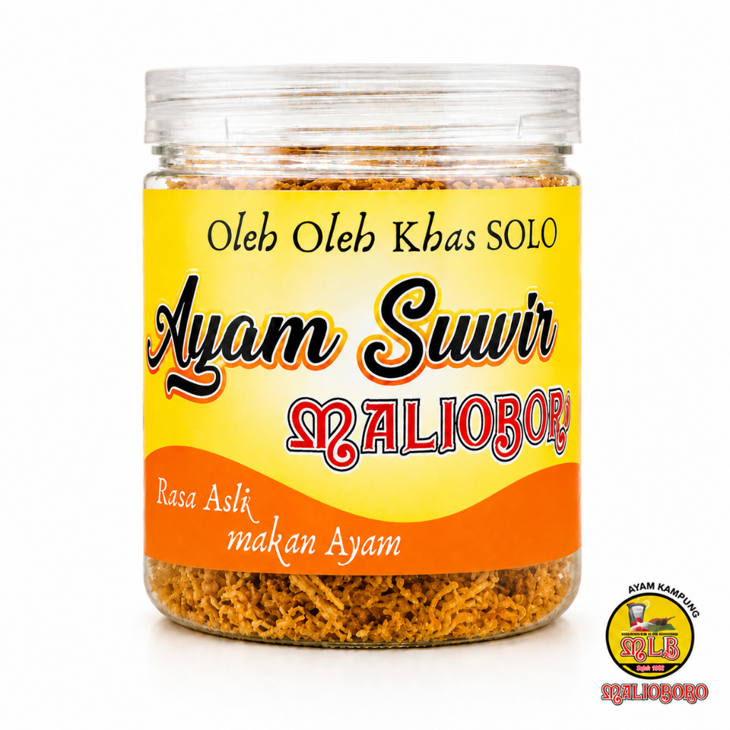 Ayam Suwir Malioboro Toples 200 Gram - Daging Suwir Kering Suir Daging Ayam Kampung Asli Lauk Makan 