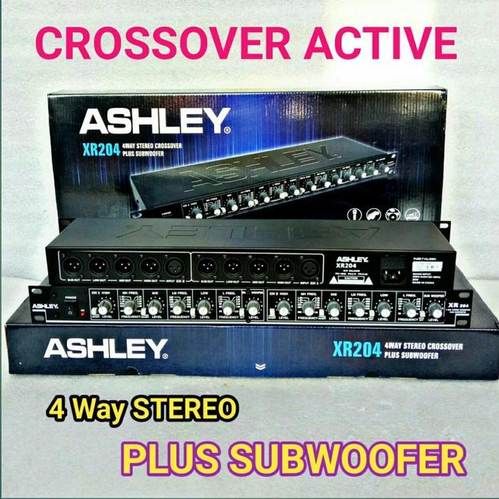 Speaker Crossover Aktif ASHLEY XR 204 XR204 + Subwoofer 4way Original TERBAIK