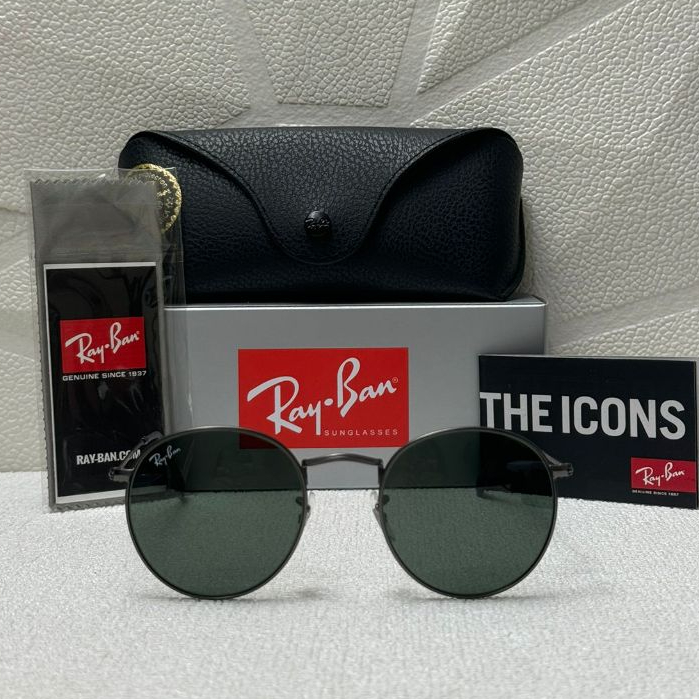 KACAMATA RAYBAN ROUND METAL RB3447 029 GUN ORIGINAL