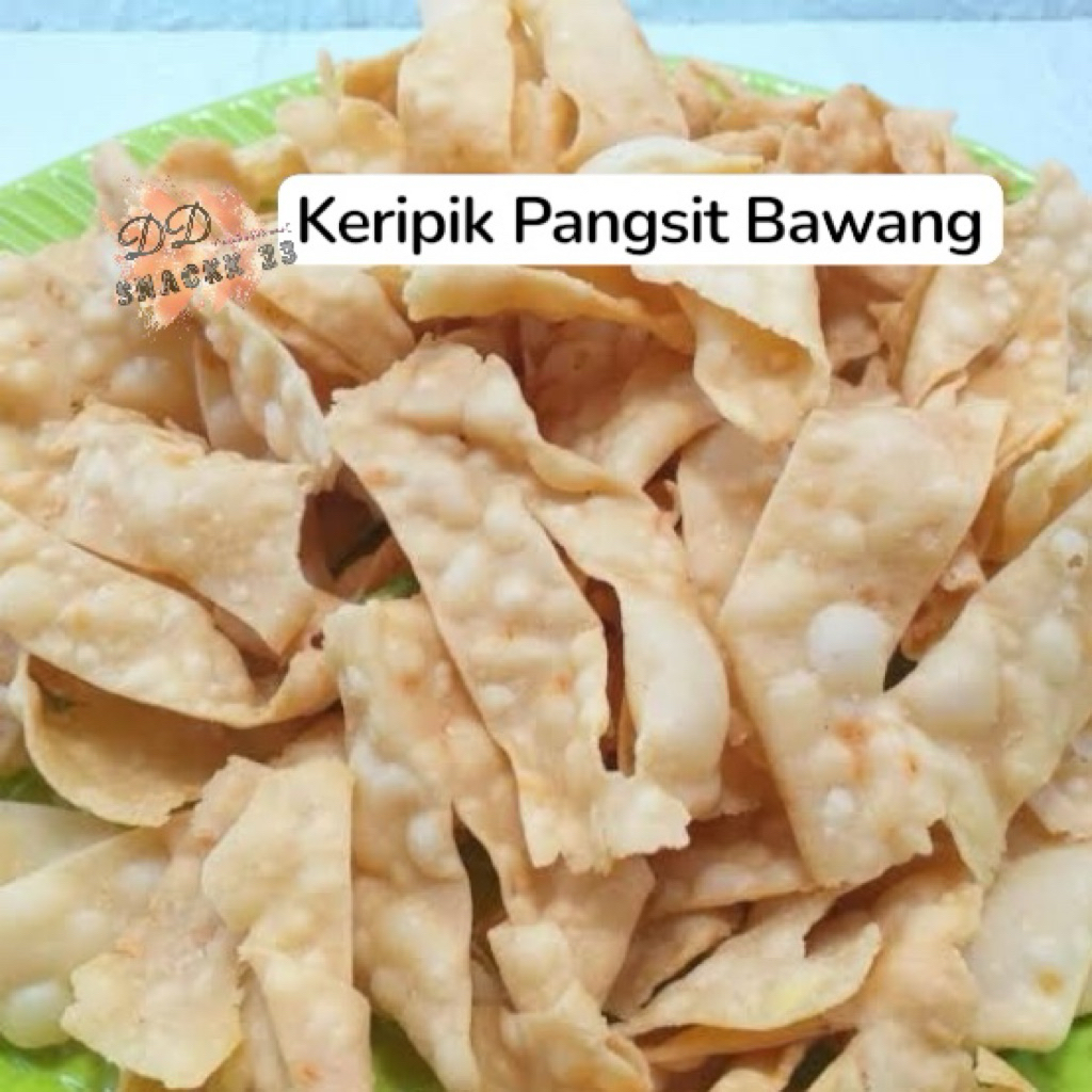 PANGSIT BAWANG 250GR / KERIPIK PANGSIT BAWANG ORIGINAL DAN PEDAS BALADO
