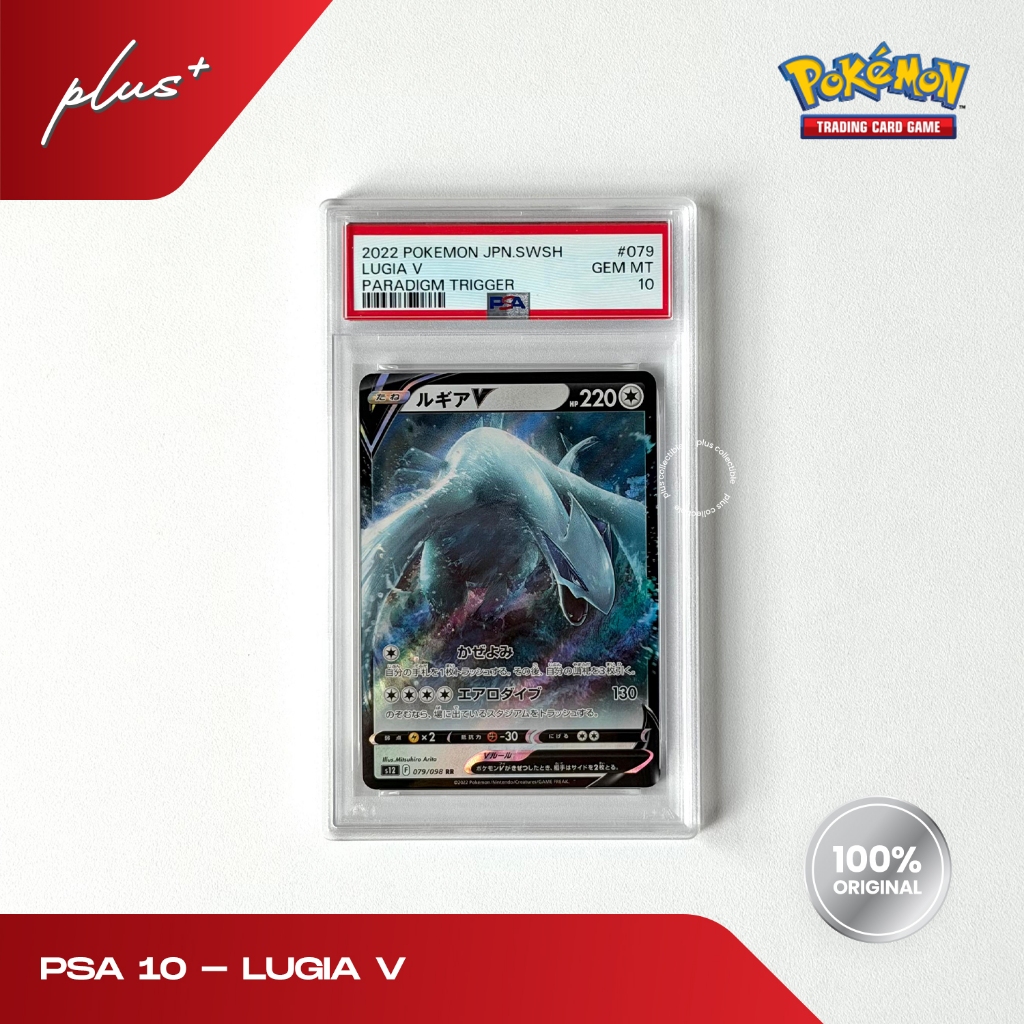 PSA 10 Lugia V #079 Kartu Pokemon TCG Japan Pokemon Card Original Slab