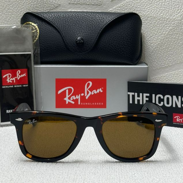 Kacamata Rayban Wayfarer RB2140 902/57 Tortoise Brown Original