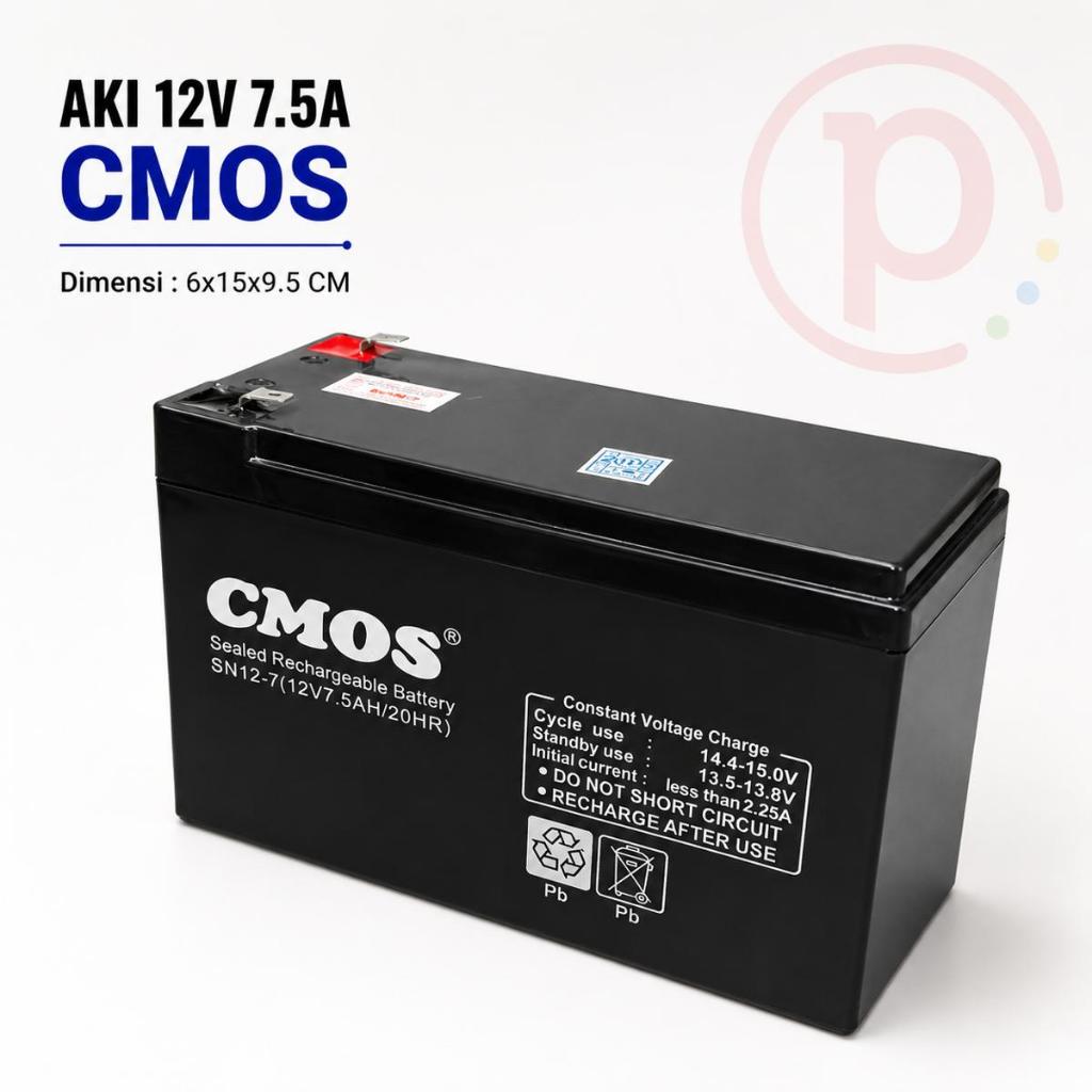 Aki 12V 7.5A CMOS / Aki 12 Volt 7.5 Ampere Merek CMOS