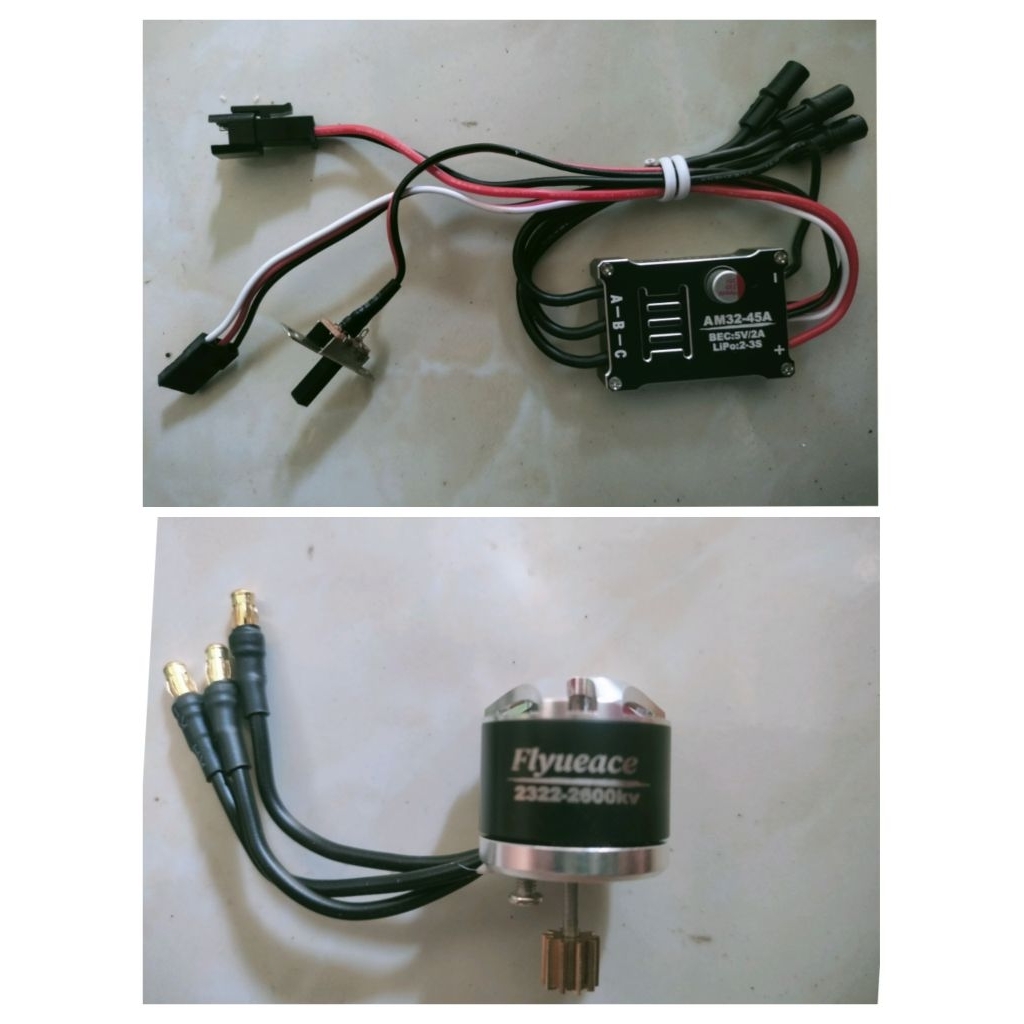 Motor Brushless 2322 2600KV NEEBRC ESC brushless waterproof CNC aluminium body AM32 45A T plug for M