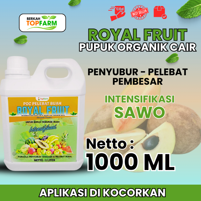 Pupuk Sawo / Pupuk Pembesar Buah Sawo / Pupuk Agar Sawo Cepat Berbuah / Pupuk Organik Cair buah Sawo
