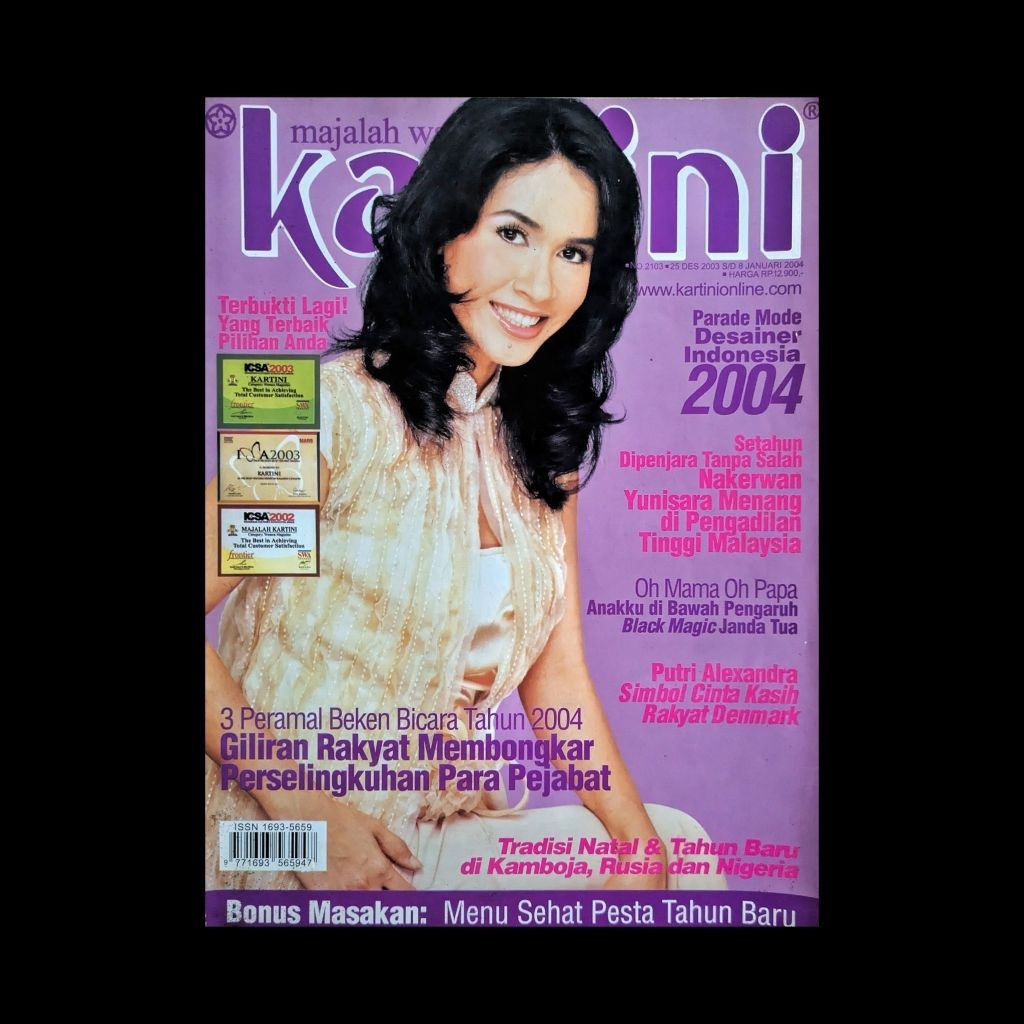 Majalah Kartini, No. 2013/2003 - Cover: Berliana Febrianti // Cindy Fatika - Michael Jackson - Putri
