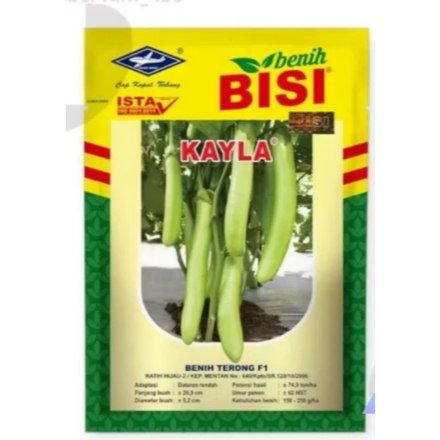 benih terong hijau KAYLA F1 kemasan 5gram produksi PT Bisi
