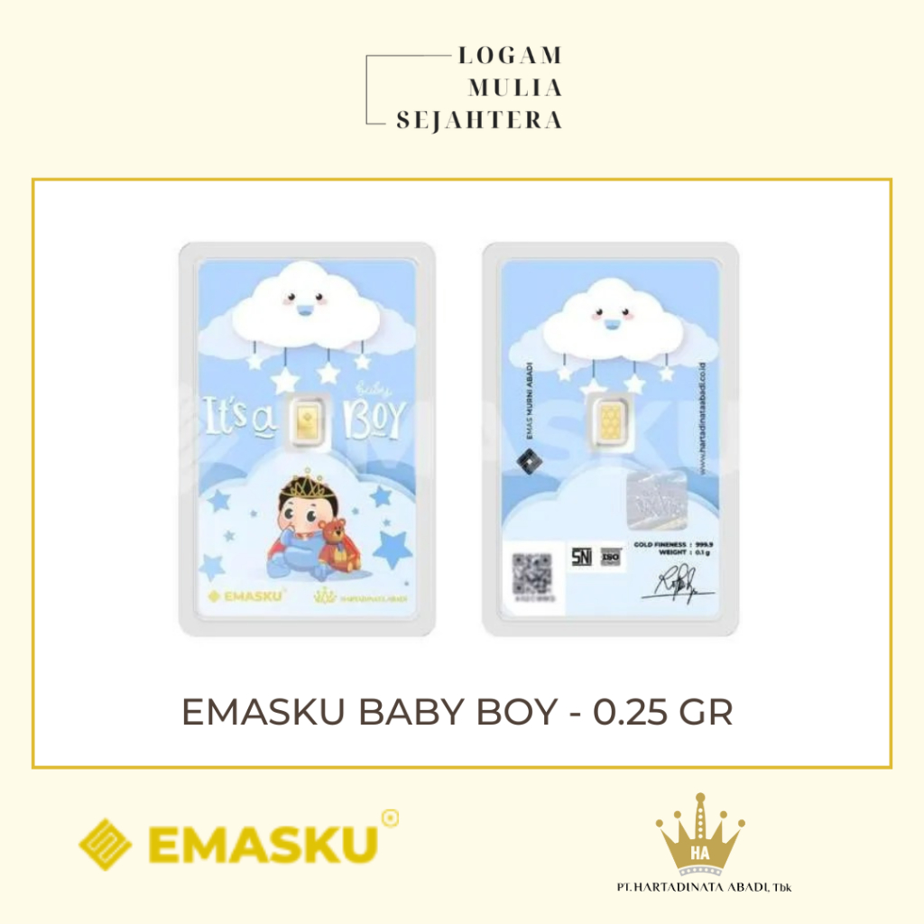 EMASKU BABY BOY / HAMPERS BABY BOY BORN / LOGAM MULIA ANTAM