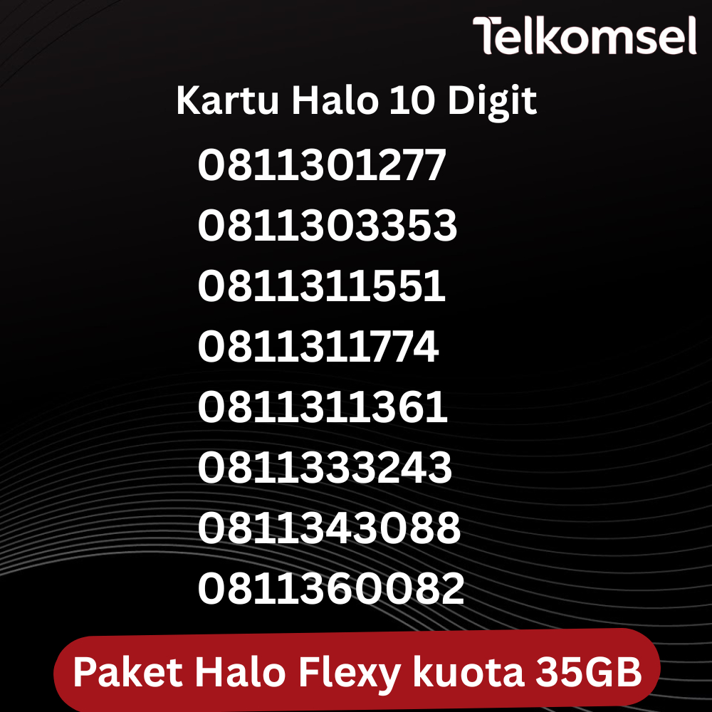 KARTU HALO / NOMOR CANTIK / NOMOR 10 DIGIT TELKOMSEL / NOMOR 11 DIGIT