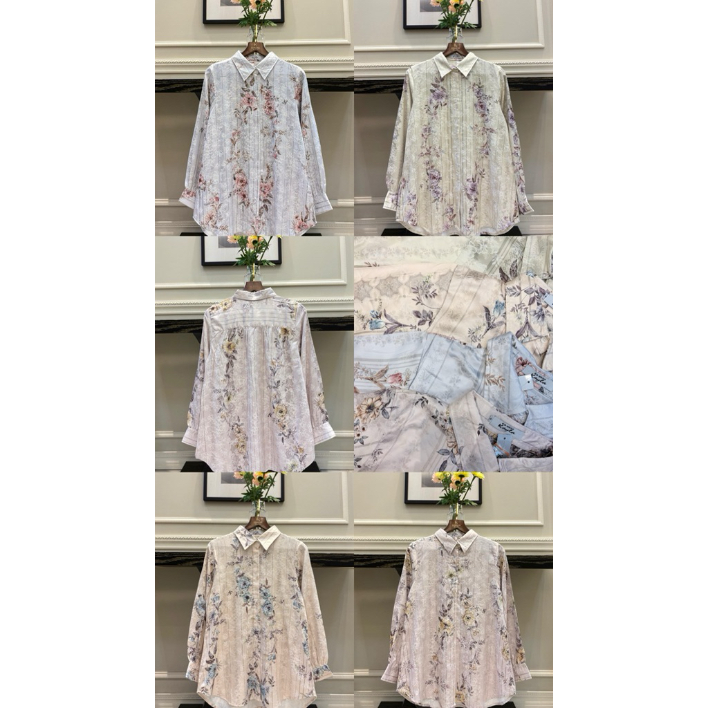 Kemeja bahan  katun embos Ori By Edness Kayla
