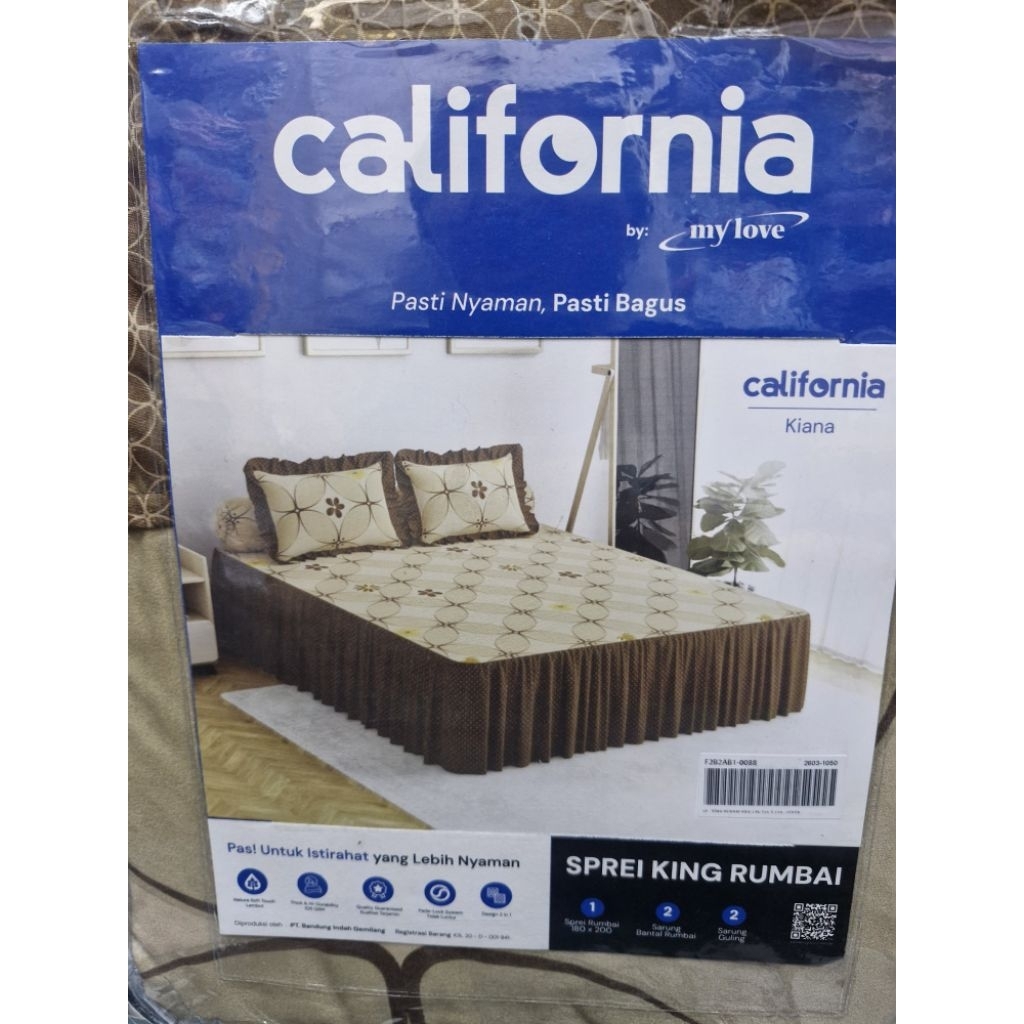 sprei california rumbai 180x200