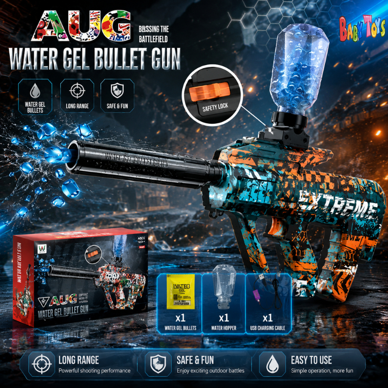 BabyToys Mainan Water Gel Blaster Elektrik AUG Anak Laki Laki Gell Tembak Tembakkan Aman Kid Toys