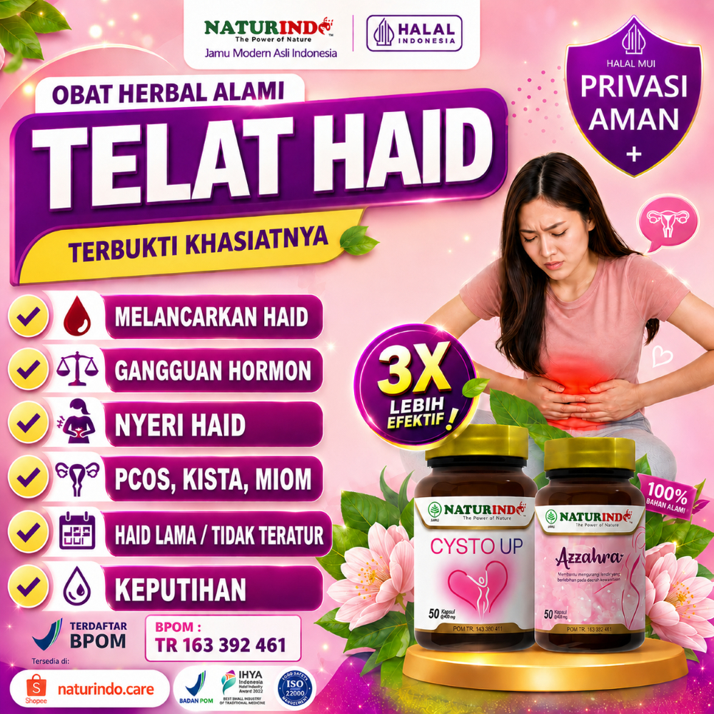 OBAT TELAT HAID PELANCARAN MENSTRUASI HAID DATENG BULAN AZZAHRA PELANCAR HAID KEPUTIHAN AMPUH