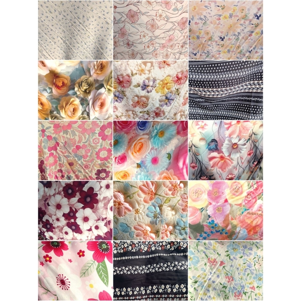 1/2 meter Kain Rayon | Katun Rayon | Bahan Rayon | Kain Meteran | Katun Rayon Motif | Bahan Import