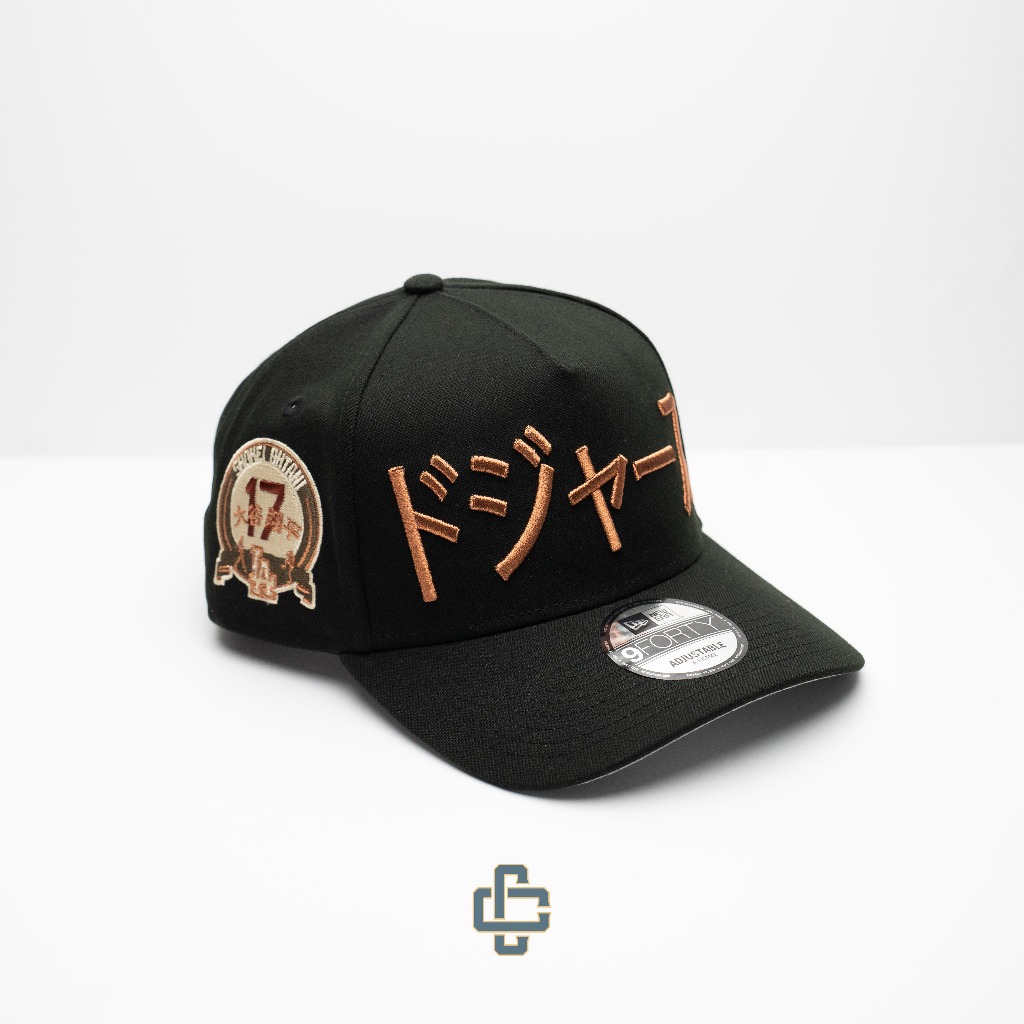 TOPI NEW ERA ORIGINAL 940 A FRAME LOS ANGELES DODGERS 17 TH KANJI BLACK BROWN