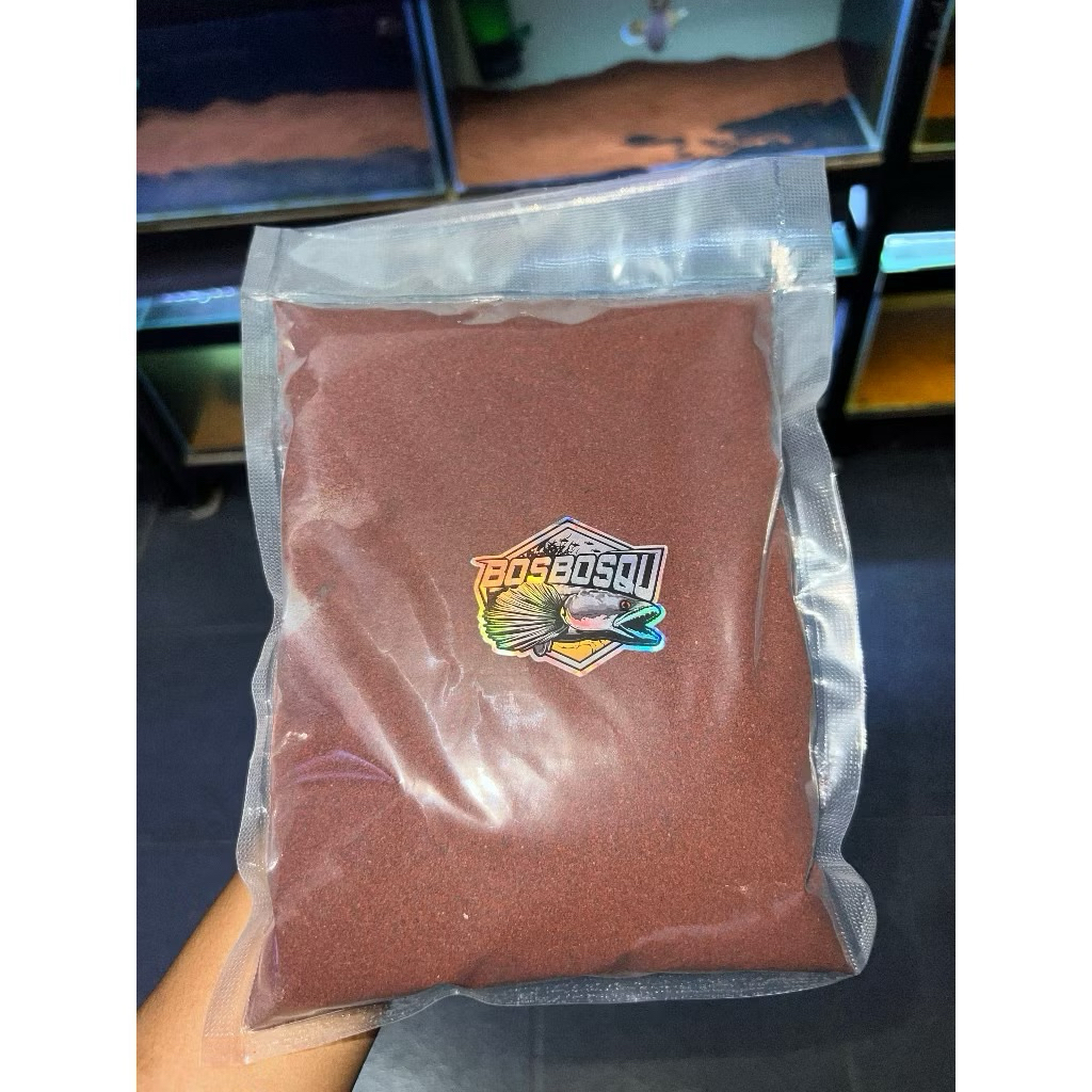 PASIR POWDER SAND MERAH PREMIUM HALUS 1KG Cocok Untuk Ikan Hias Ikan Channa Aquarium Kolam