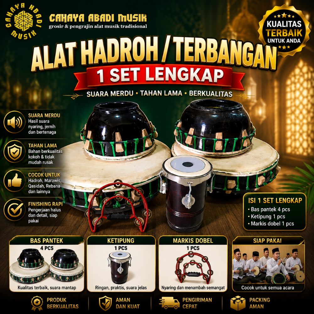 Alat terbangan 1 set Lengkap Hadroh