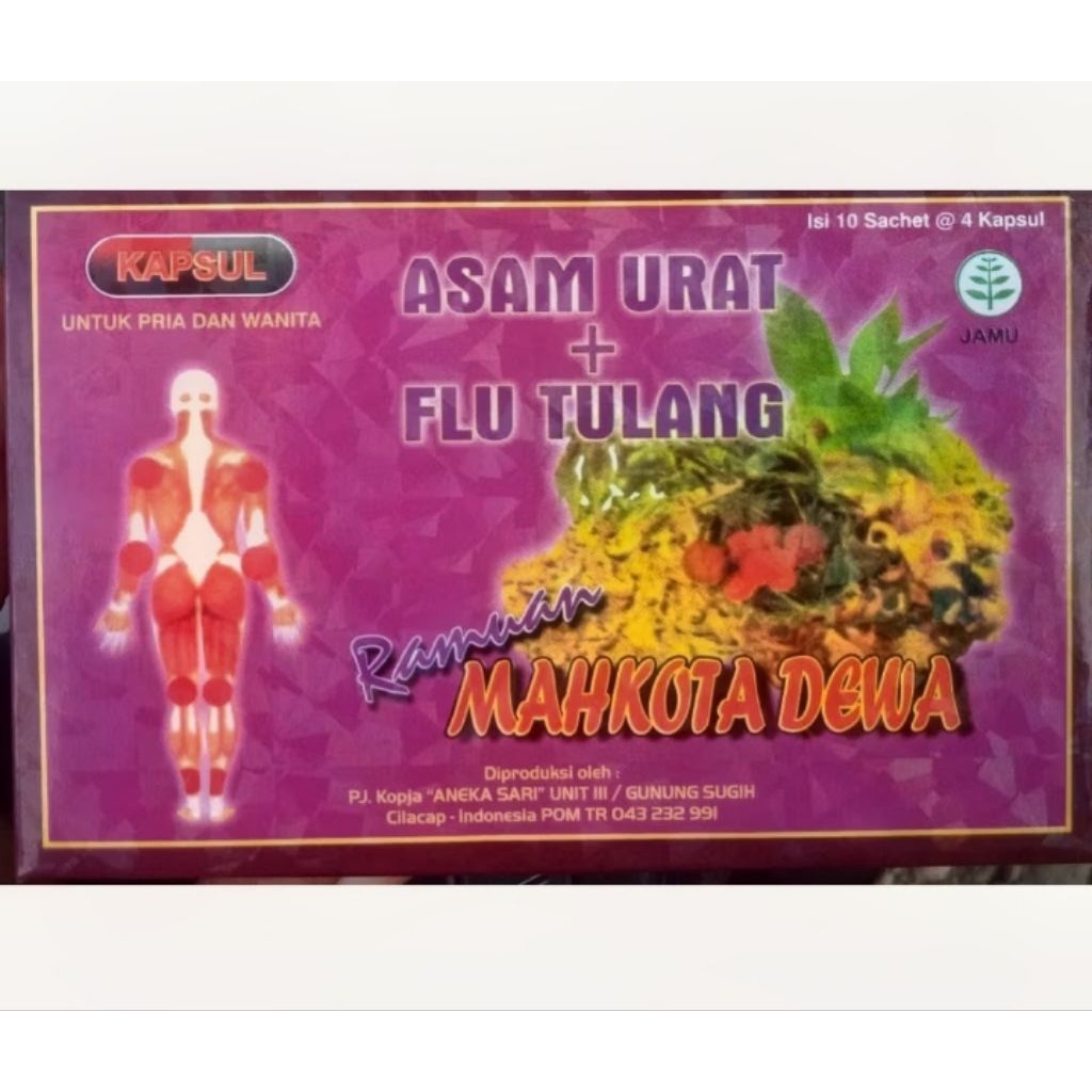 Kapsul Asam Urat dan Flu Tulang Ramuan Mahkota Dewa