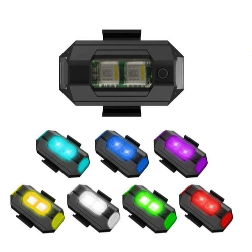 LAMPU LED MOTOR SEPEDA KEDIP PESAWAT FLASH TANPA KABEL RGB WARNA WARNI