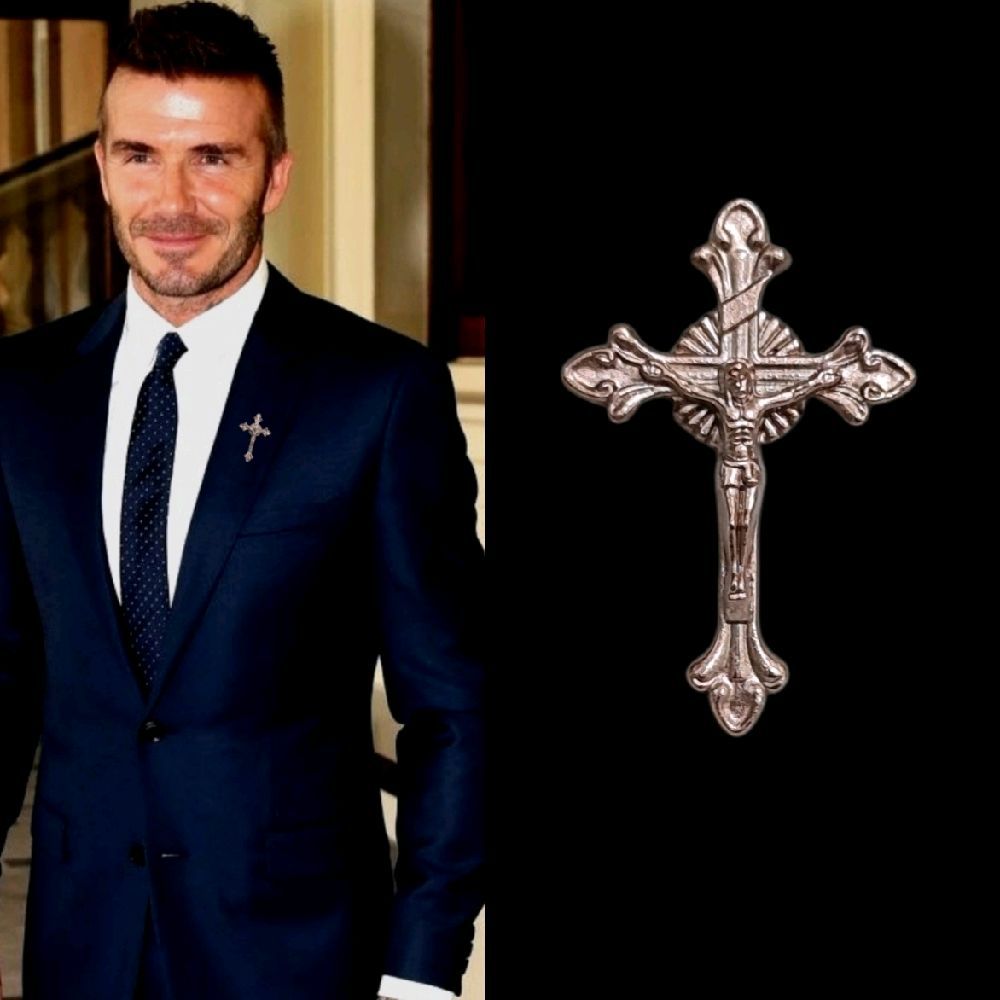 Metal Rose Gold Cross Pin Bros Jas Salib Kameja Tuxedo Mens Pria