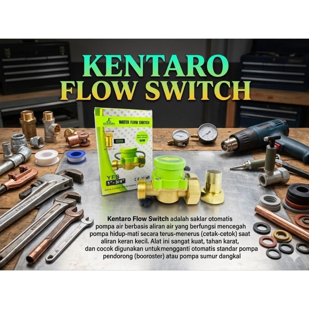 KENTARO FLOW SWITCH / OTOMATIS POMPA AIR 3/4"X3/4" KENTARO JAPAN QUALITY