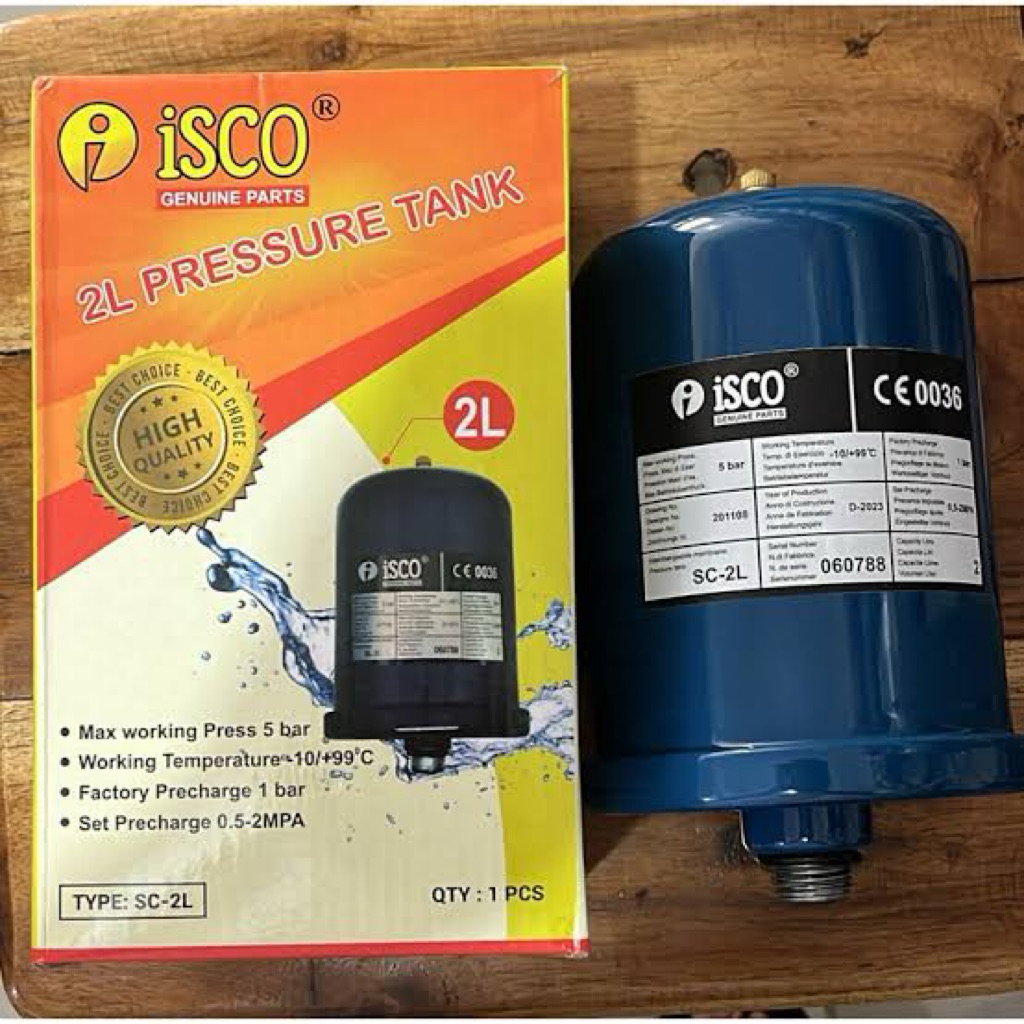 ISCO Tabung Pompa Air Besi 2 Liter / Tabung Pompa Air Otomatis Besi 2 Liter