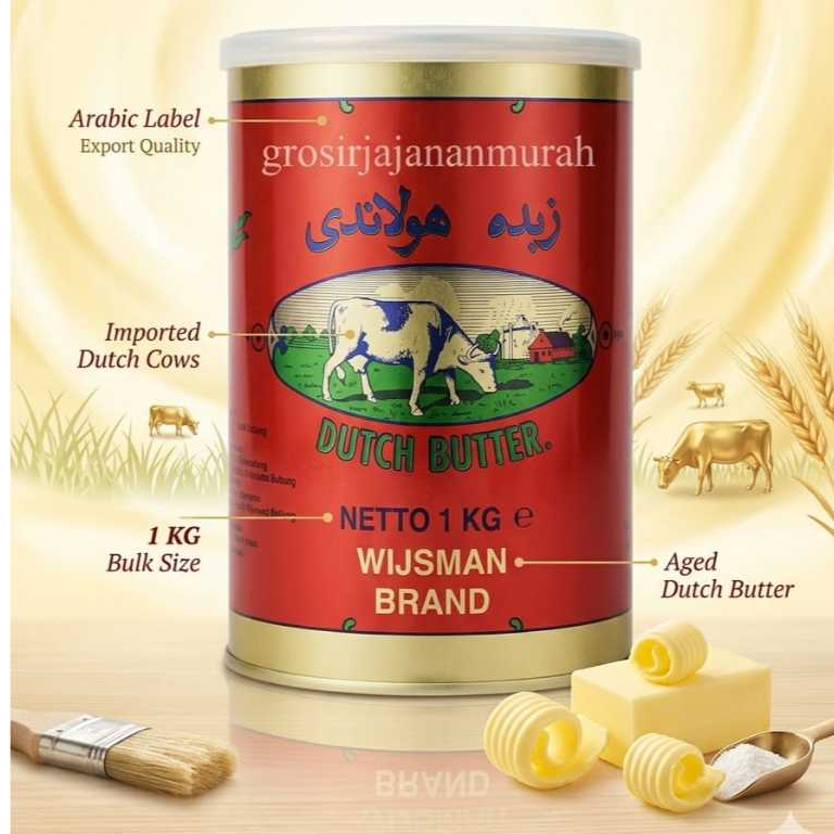 MENTEGA WISMAN BUTTER 1 KG WISJMAN PURE DUTCH BUTTER RUMBUTTER WYSMAN KUE NASTAR KASTENGEL MARTABAK 