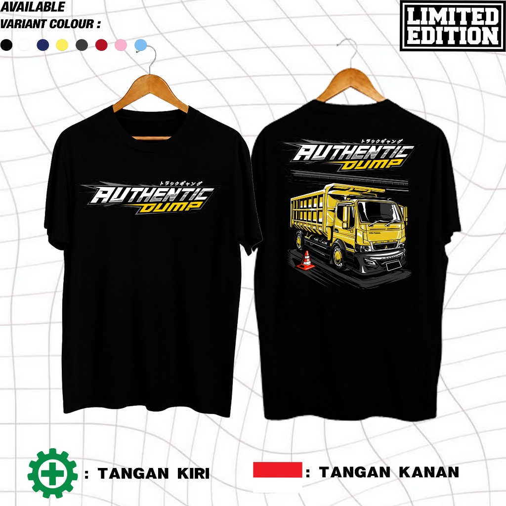 Kaos AUTHENTIC DUMP CANTER // Baju Kaios Dump Truck Canter // Baju Kaos Distro Pria MAESTRO APPAREL.