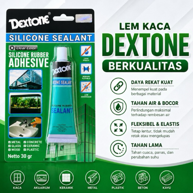 Lem Sealant Odol kecil / Lem kaca DEXTONE / Lem kaca aquarium / lem kaca silikon dextone murah