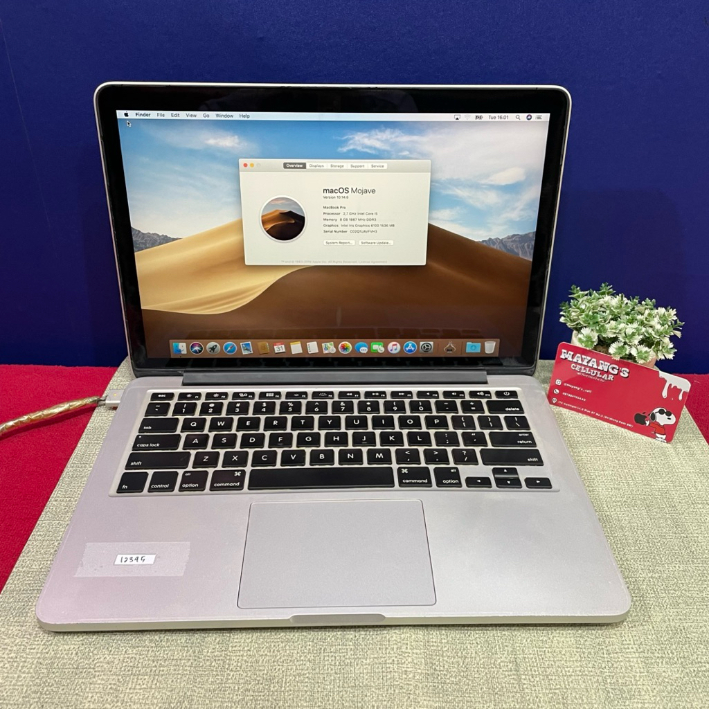 Macbook Pro 2015 13"inch 8/128GB iBox Bekas Murah