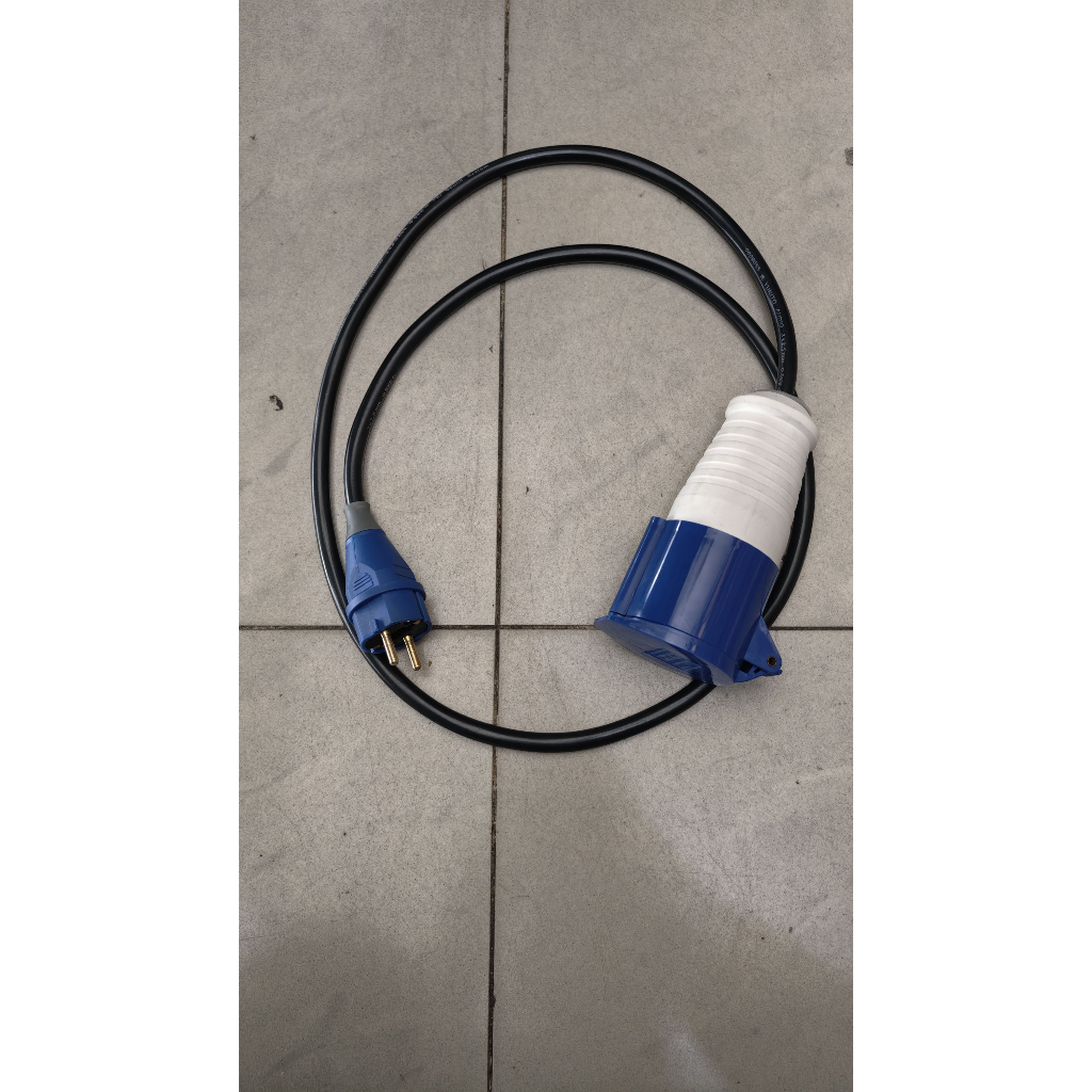 Kabel Perpanjangan / Extension Konverter Charger Mobil Listrik EV 3PIN ke 2PIN & 2PIN ke 2PIN