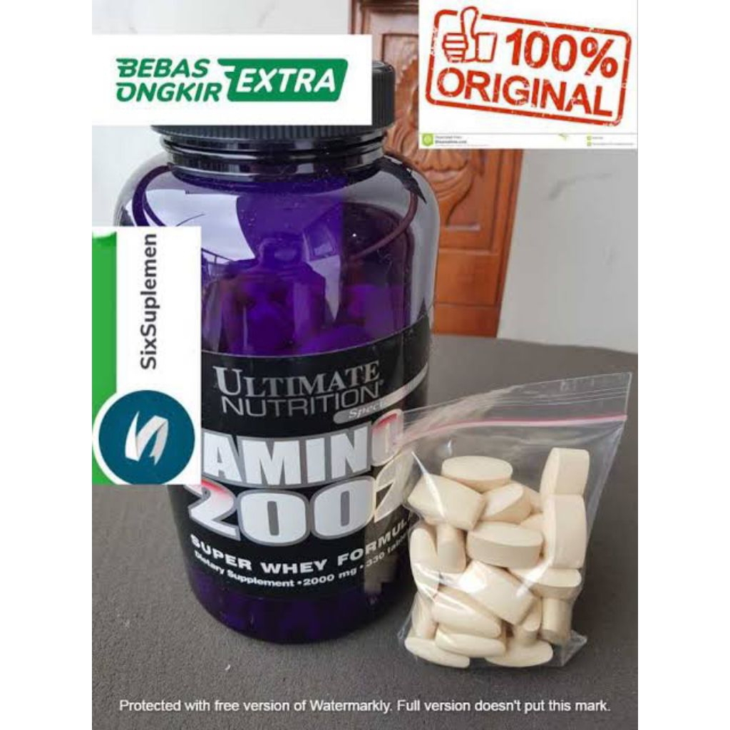 Amino 2002 Ultimate Nutrition Isi 100 Tablet Suplemen Untuk Otot Kebugaran Gym Fitness Herbal BPOM