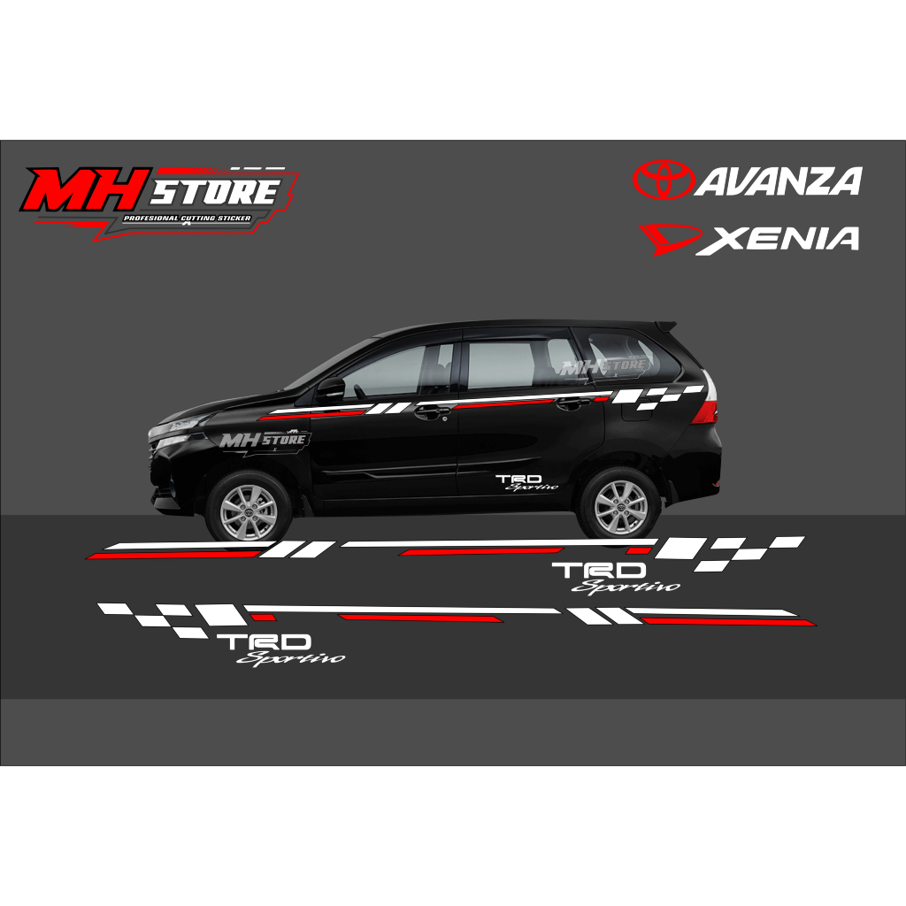 stiker mobil xenia avanza modifikasi variasi stiker mobil avanza costum decal