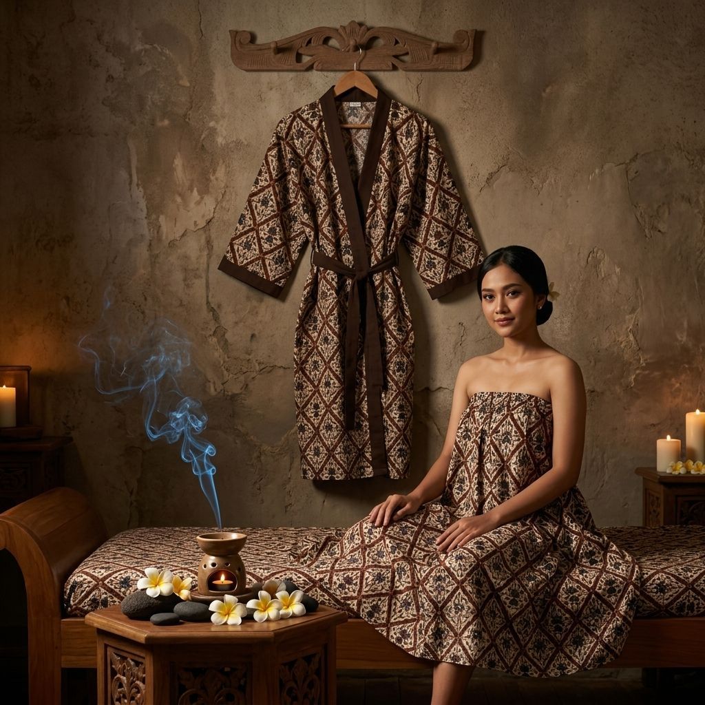 Kimono Batik Set Kemben  / Kimono Basahan / Baju Siraman